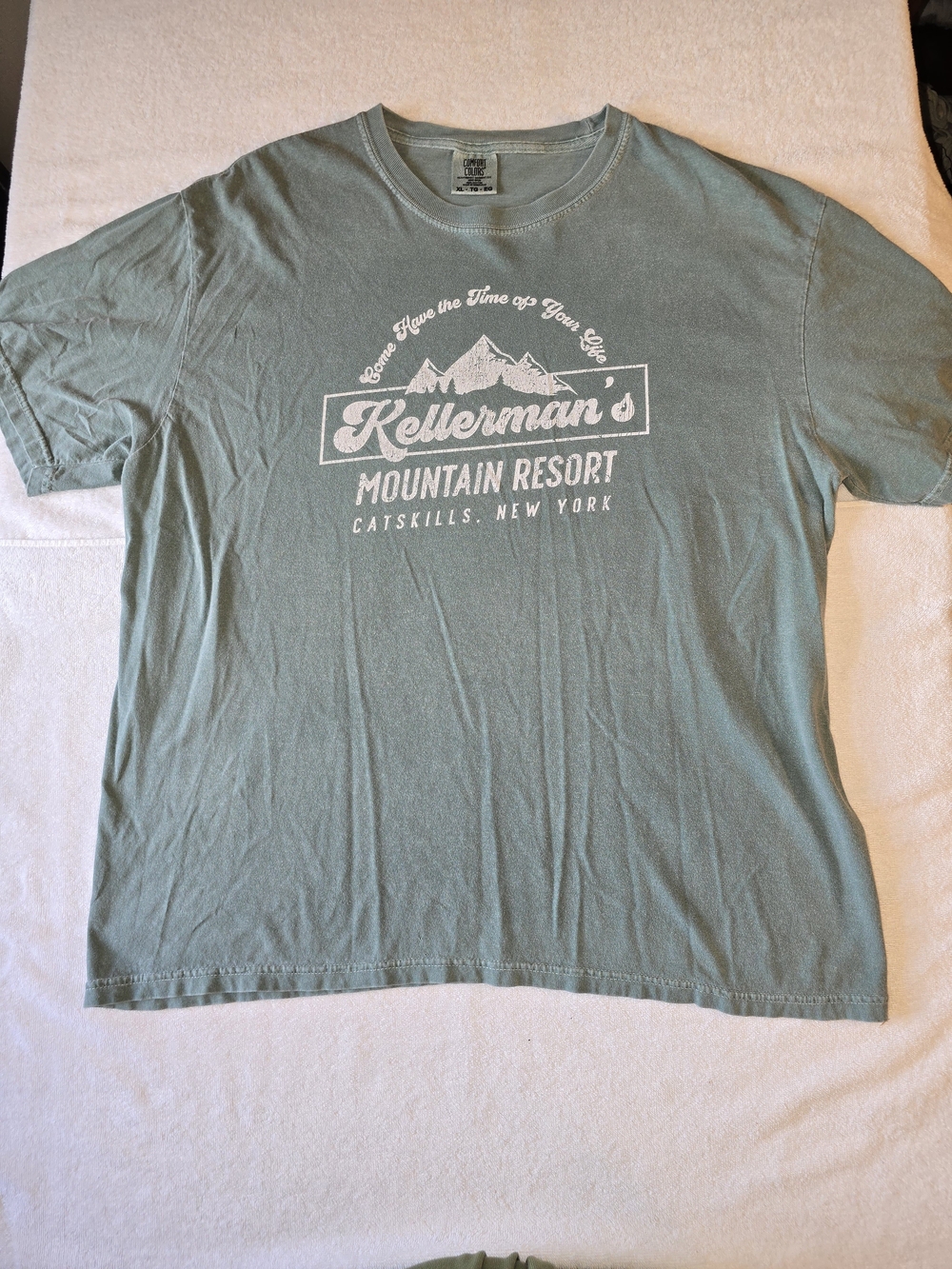 Comfort Colors Sage Green Mountain Resort Kellerman's Dirty Danxing Graphic Tee